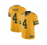 Men's Nike Green Bay Packers #4 Brett Favre Limited Gold Rush NFL Jersey