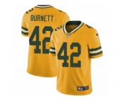 Men's Nike Green Bay Packers #42 Morgan Burnett Limited Gold Rush NFL Jersey
