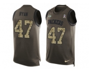Men's Nike Green Bay Packers #47 Jake Ryan Limited Green Salute to Service Tank Top NFL Jersey