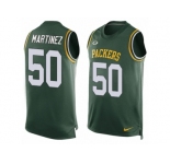 Men's Nike Green Bay Packers #50 Blake Martinez Limited Green Player Name & Number Tank Top NFL Jersey