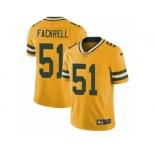 Men's Nike Green Bay Packers #51 Kyler Fackrell Limited Gold Rush NFL Jersey