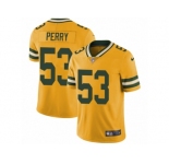 Men's Nike Green Bay Packers #53 Nick Perry Limited Gold Rush NFL Jersey