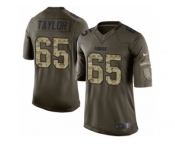 Men's Nike Green Bay Packers #65 Lane Taylor Limited Green Salute to Service NFL Jersey