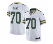 Men's Nike Green Bay Packers #70 T.J. Lang Limited White Rush NFL Jersey