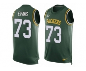 Men's Nike Green Bay Packers #73 Jahri Evans Limited Green Player Name & Number Tank Top NFL Jersey