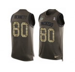 Men's Nike Green Bay Packers #80 Martellus Bennett Limited Green Salute to Service Tank Top NFL Jersey