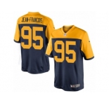 Men's Nike Green Bay Packers #95 Ricky Jean-Francois Limited Navy Blue Alternate NFL Jersey