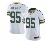 Men's Nike Green Bay Packers #95 Ricky Jean-Francois Limited White Rush NFL Jersey
