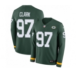 Men's Nike Green Bay Packers #97 Kenny Clark Limited Green Therma Long Sleeve NFL Jersey