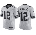 Nike Green Bay Packers #12 Aaron Rodgers 2016 Gridiron Gray II Men's NFL Limited Jersey