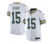 Nike Green Bay Packers #15 Bart Starr White Men's Stitched NFL Limited Rush Jersey