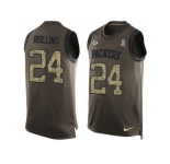 Nike Green Bay Packers #24 Quinten Rollins Green Men's Stitched NFL Limited Salute To Service Tank Top Jersey