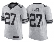 Nike Green Bay Packers #27 Eddie Lacy 2016 Gridiron Gray II Men's NFL Limited Jersey