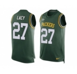 Nike Green Bay Packers #27 Eddie Lacy Green Team Color Men's Stitched NFL Limited Tank Top Jersey