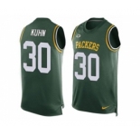 Nike Green Bay Packers #30 John Kuhn Green Team Color Men's Stitched NFL Limited Tank Top Jersey