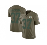 Nike Green Bay Packers #37 Josh Jackson Olive Men Stitched NFL Limited 2017 Salute To Service Jersey