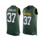 Nike Green Bay Packers #37 Sam Shields Green Team Color Men's Stitched NFL Limited Tank Top Jersey