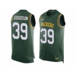 Nike Green Bay Packers #39 Demetri Goodson Green Team Color Men's Stitched NFL Limited Tank Top Jersey