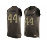 Nike Green Bay Packers #44 James Starks Green Men's Stitched NFL Limited Salute To Service Tank Top Jersey