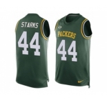 Nike Green Bay Packers #44 James Starks Green Team Color Men's Stitched NFL Limited Tank Top Jersey