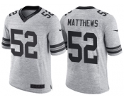 Nike Green Bay Packers #52 Clay Matthews 2016 Gridiron Gray II Men's NFL Limited Jersey