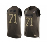 Nike Green Bay Packers #71 Josh Sitton Green Men's Stitched NFL Limited Salute To Service Tank Top Jersey