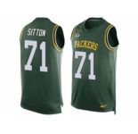 Nike Green Bay Packers #71 Josh Sitton Green Team Color Men's Stitched NFL Limited Tank Top Jersey