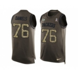 Nike Green Bay Packers #76 Mike Daniels Green Men's Stitched NFL Limited Salute To Service Tank Top Jersey