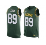 Nike Green Bay Packers #89 Jared Cook Green Team Color Men's Stitched NFL Limited Tank Top Jersey