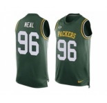 Nike Green Bay Packers #96 Mike Neal Green Team Color Men's Stitched NFL Limited Tank Top Jersey