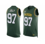 Nike Green Bay Packers #97 Johnny Jolly Green Team Color Men's Stitched NFL Limited Tank Top Jersey