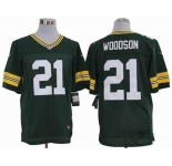 nike nfl jerseys green bay packers #21 woodson green[nike limited]