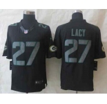 nike nfl jerseys green bay packers #27 lacy black[nike impact limited]