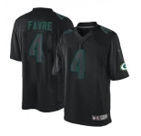 nike nfl jerseys green bay packers #4 favre black[nike impact limited]