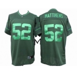nike nfl jerseys green bay packers #52 matthews green[drenched limited]