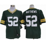 nike nfl jerseys green bay packers #52 matthews green[nike limited]