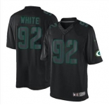 nike nfl jerseys green bay packers #92 white black[nike impact limited]