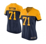 Nike Game Josh Sitton Navy Blue Women's Jersey - Green Bay Packers #71 NFL Alternate