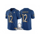 Women Green Bay Packers #12 Aaron Rodgers NFC 2017 Pro Bowl Blue Gold Limited Jersey