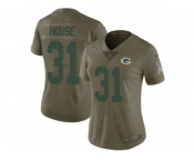 Women Nike Green Bay Packers #31 Davon House Limited Olive 2017 Salute to Service NFL Jersey
