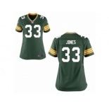 Women Nike Green Bay Packers #33 Aron Jones Game Green Team Color NFL Jersey