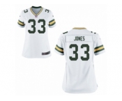 Women Nike Green Bay Packers #33 Aron Jones Game White NFL Jersey