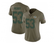 Women Nike Green Bay Packers #53 Nick Perry Olive Stitched NFL Limited 2017 Salute to Service Jersey