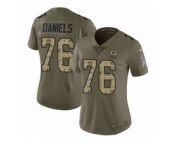 Women Nike Green Bay Packers #76 Mike Daniels Limited Olive Camo 2017 Salute to Service NFL Jersey