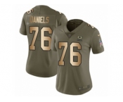 Women Nike Green Bay Packers #76 Mike Daniels Limited Olive Gold 2017 Salute to Service NFL Jersey