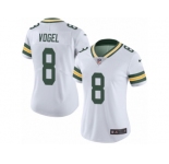 Women Nike Green Bay Packers #8 Justin Vogel White Vapor Untouchable Limited Player NFL Jerse