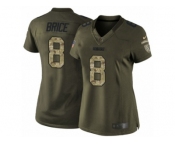 Women Nike Green Bay Packers #8 Kentrell Brice Limited Green Salute to Service NFL Jersey