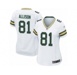 Women Nike Green Bay Packers #81 Geronimo Allison Game White NFL Jersey