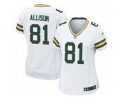 Women Nike Green Bay Packers #81 Geronimo Allison Game White NFL Jersey