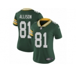 Women Nike Green Bay Packers #81 Geronimo Allison Green Team Color Vapor Untouchable Limited Player NFL Jersey